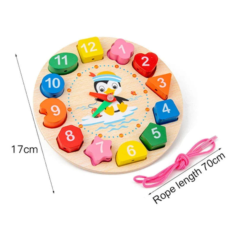 Children Wooden Toys Shape Matching Kids Montessori Early Education Toy Clock Rainbow Tower Caterpillar Around Beads Gifts TMZ
