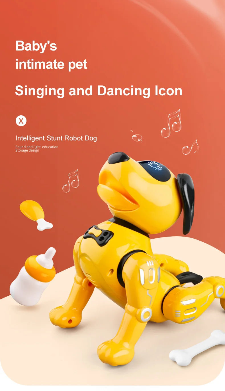 R19 Remote Control Robot Dog Toy Electronic Pets Programmable Robot Feeding interaction RC Robotic Stunt Puppy Children Toy