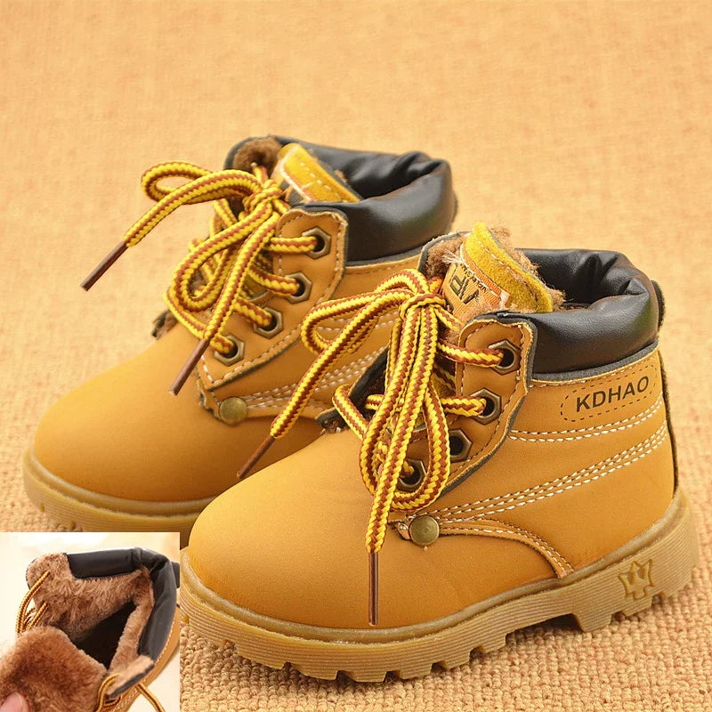 Autumn Winter Baby Boots Toddler Fashion Boots Kids Shoes Boys Girls Snow Boots Girls Boys Plush Fashion Boots Shoes Size
