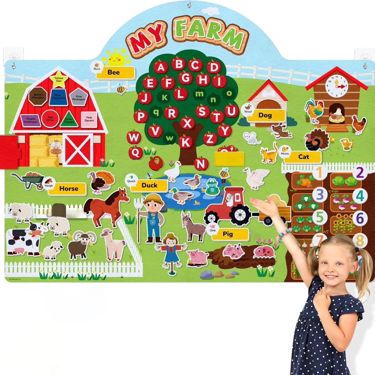  Ocean Felt Story Board Toys Farm Animals Early Learning Storytelling Flannel Board Classroom Educational Interactive Play Kit