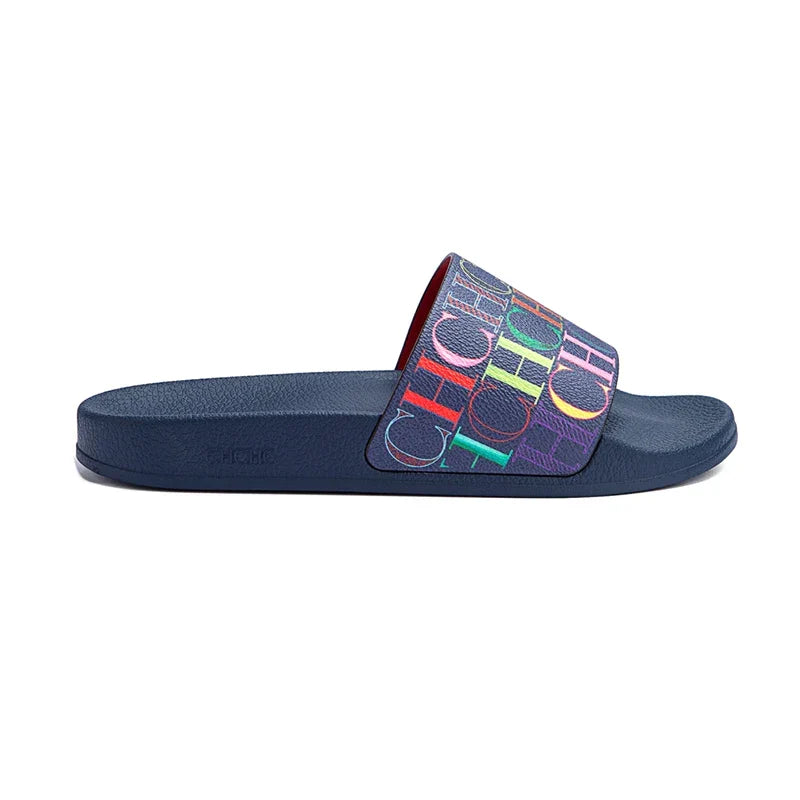 CH Women's Slippers Trendy Style Letter Print Design High Quality Beach Slippers Can Be Worn Out Premium Fashion Women's Casual