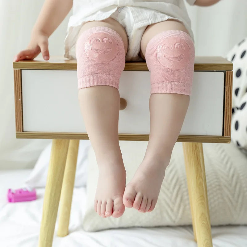 1 Pair Baby Knee Pads Cotton Crawling Elbow Pads Safety Knee Pads Leg Pads Blue
