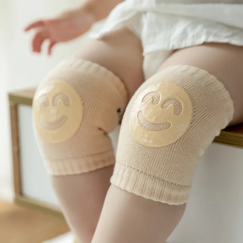 1 Pair Baby Knee Pads Cotton Crawling Elbow Pads Safety Knee Pads Leg Pads Blue