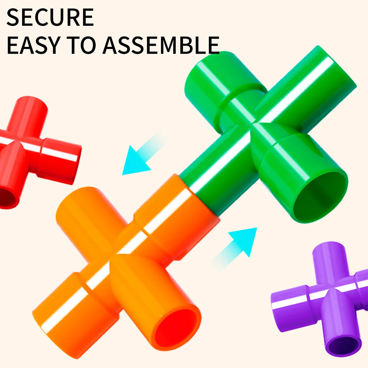 Children'S Pipe Building Blocks Toy Assembly Water Pipe Stacking Wood Beneficial Wisdom Male And Female Plastic Splicing Toy