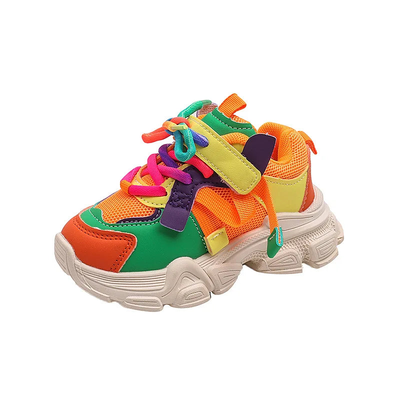 Light Soft Sole Children Shoe Anti Slip Girl Shoe 2025 Spring Autumn New Style Sport Shoes Mesh Top Boy Shoes Versatile Kid Shoe