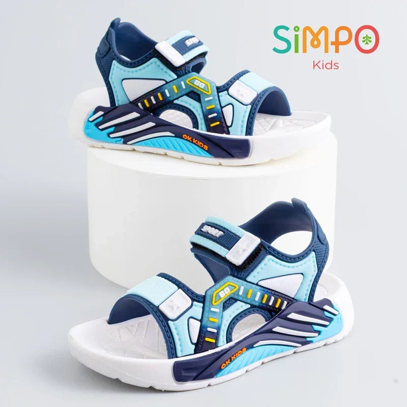 One Pairs of Summer Kids' Sandals Unisex Soft Bottom Casual Beach Shoes for Primary School Students