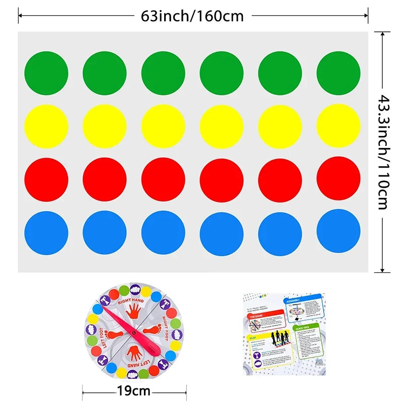 Parent Child Interactive Game Body Balance Blanket Classic Twister Party Children's Body Twisting Music Educational Sports Toys