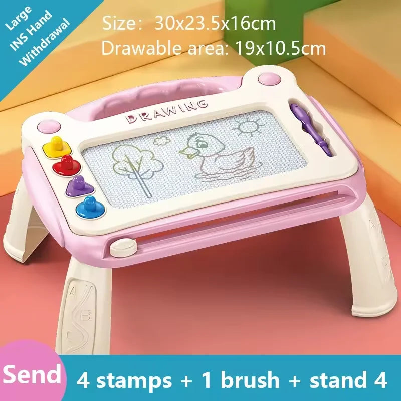 Children Magnetic Drawing Board Colored Graffiti Magic Eraser Drawing Board Children's Graffiti Board Art Early Education Toy