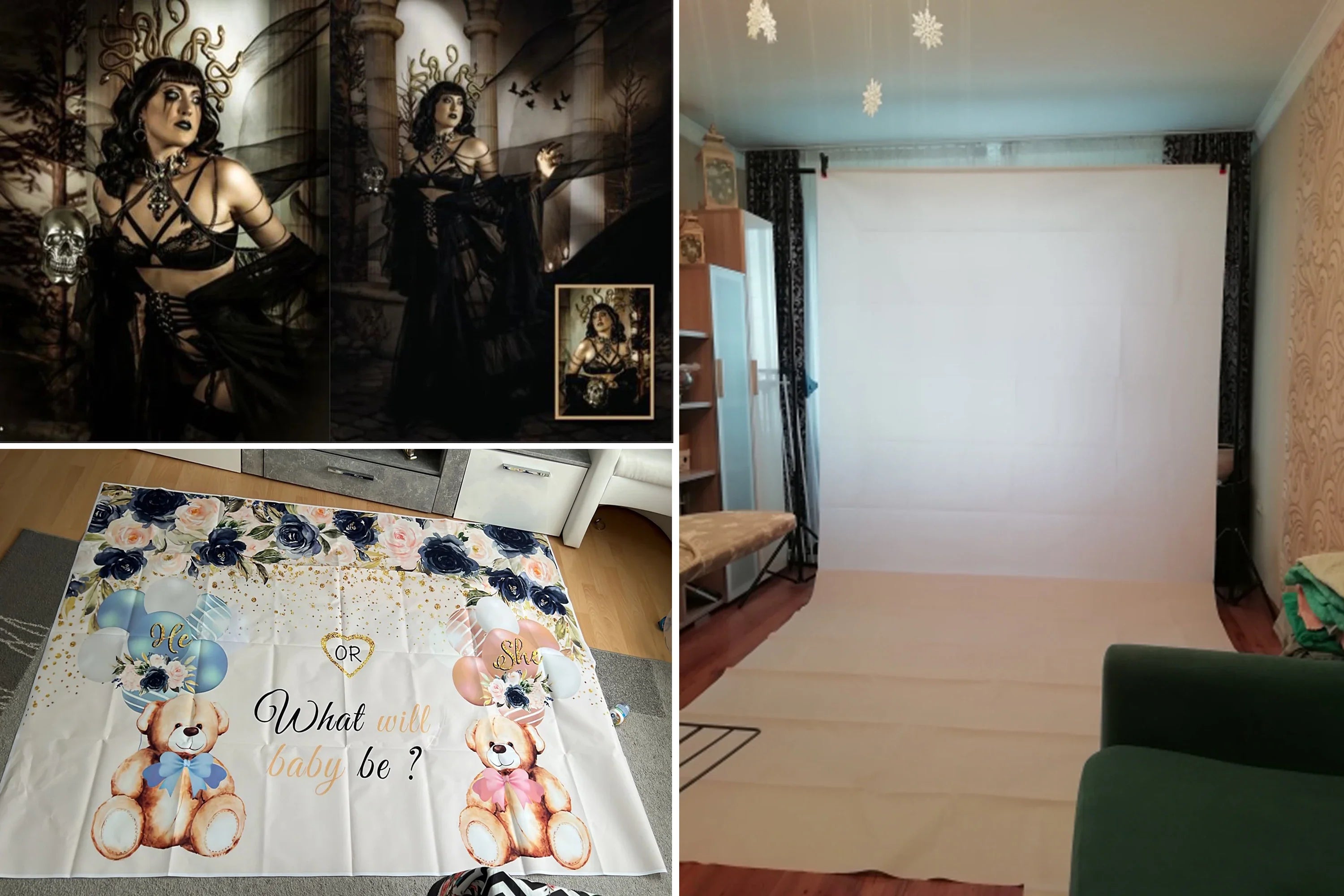 Fishing Themed Birthday Party Decoration Photography Backdrop, Children's and Adults' Birthday Party Banner Photography Backdrop