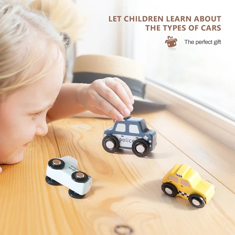 Wooden Puzzle Toys Baby Montessori Building Block Learning Education Toys Newborn Cartoon Car Block Matching Game Children Gifts