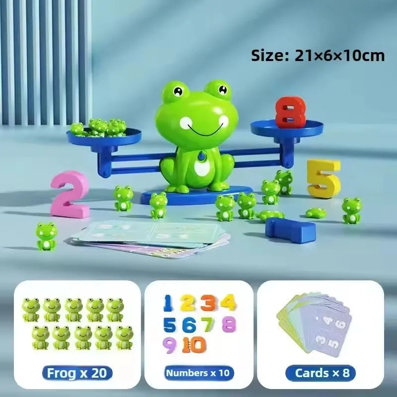 Montessori Frog Scale Balance Toy – Fun Math & Number Learning for Kids