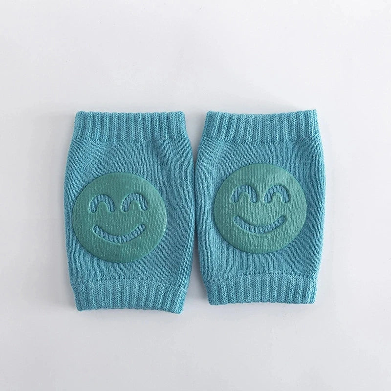 1 Pair Baby Knee Pads Cotton Crawling Elbow Pads Safety Knee Pads Leg Pads Blue