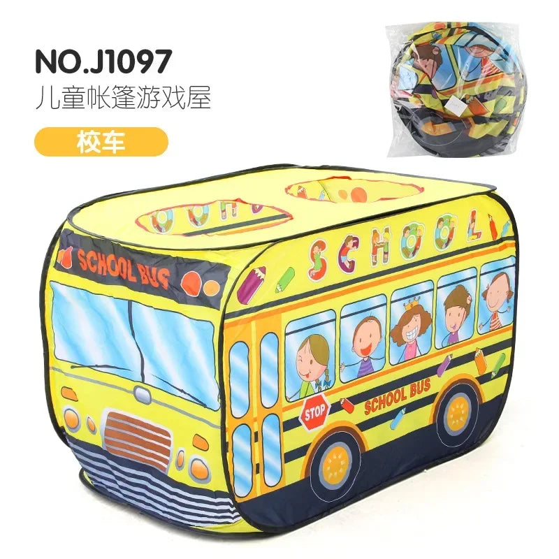 Game House Play Tents Bus Ocean Car Foldable Pop Up Toys Playhouse Children Toy Boy Girls Indoor House Ocean Balls Pool Toy Tent