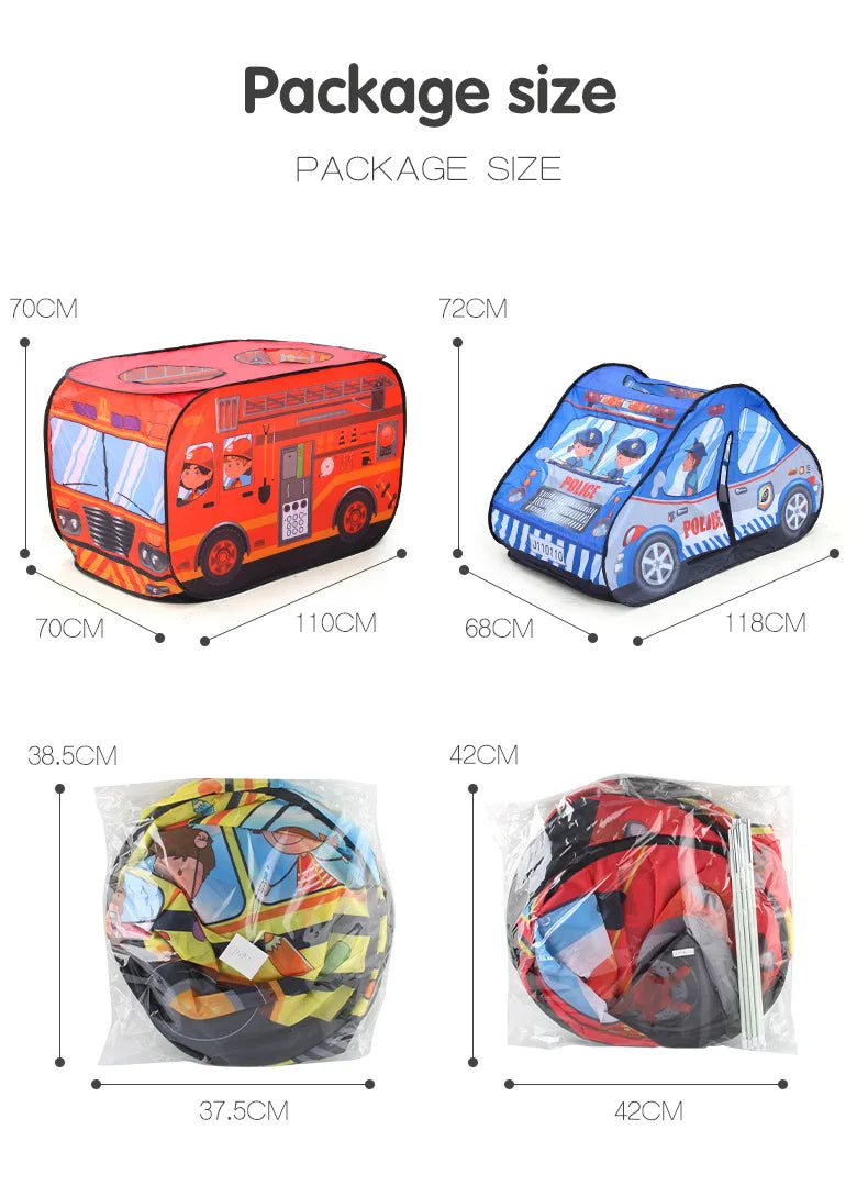 Game House Play Tents Bus Ocean Car Foldable Pop Up Toys Playhouse Children Toy Boy Girls Indoor House Ocean Balls Pool Toy Tent