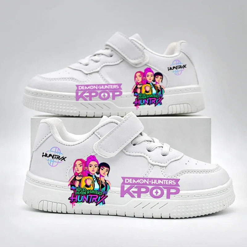 Kids Fashion Casual Shoes Children's New Design KPOP White Sport Shoes Boys Girls Anti-slip Outdoor Breathable Student Sneakers
