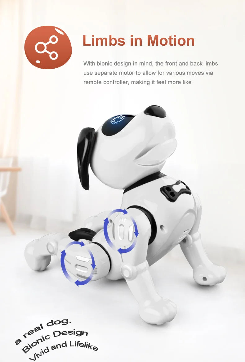 R19 Remote Control Robot Dog Toy Electronic Pets Programmable Robot Feeding interaction RC Robotic Stunt Puppy Children Toy