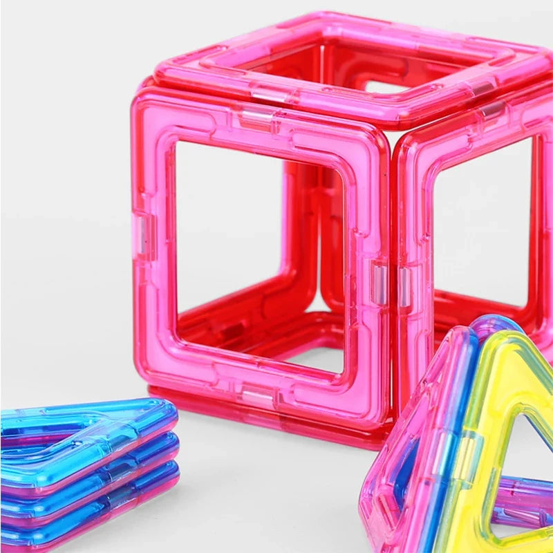 Magnet Building Tiles Magnetic Blocks Construction Set DIY Montessori Educational Toy Gifts for Preschool Boys Girls Toddlers