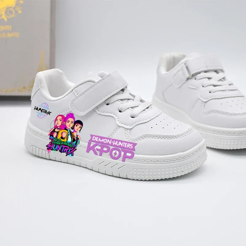 Kids Fashion Casual Shoes Children's New Design KPOP White Sport Shoes Boys Girls Anti-slip Outdoor Breathable Student Sneakers