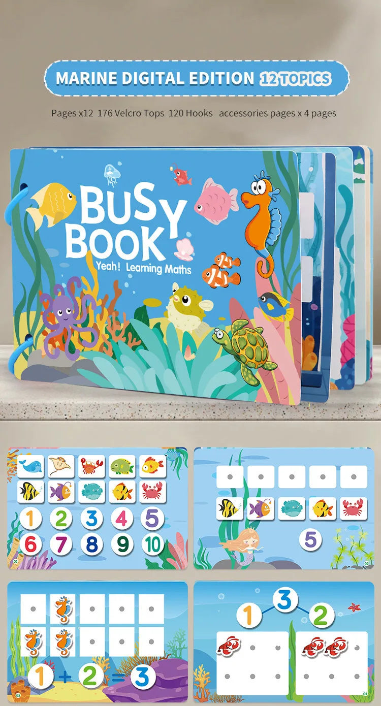 Montessori Baby Quiet Book – My First Learning Activity Book for Toddlers