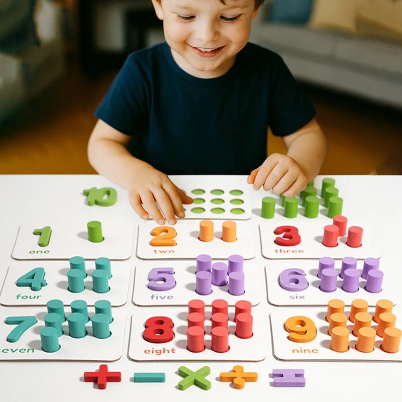 Montessori Wooden Math Toy Set – Number & Arithmetic Learning Game for Ages 2–6