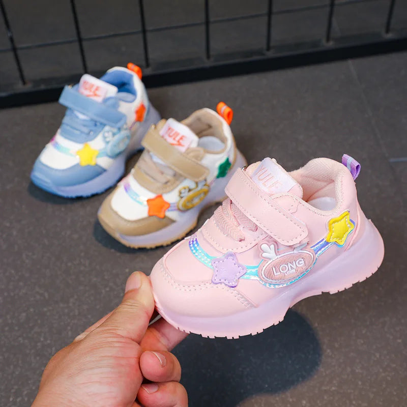 Fashion Kid Sneaker 25autumn New Light Baby Shoe Soft Sole Walking Shoe Trend Boy Shoe Allmatch Kid Shoes Anti Slip Girl Sneaker