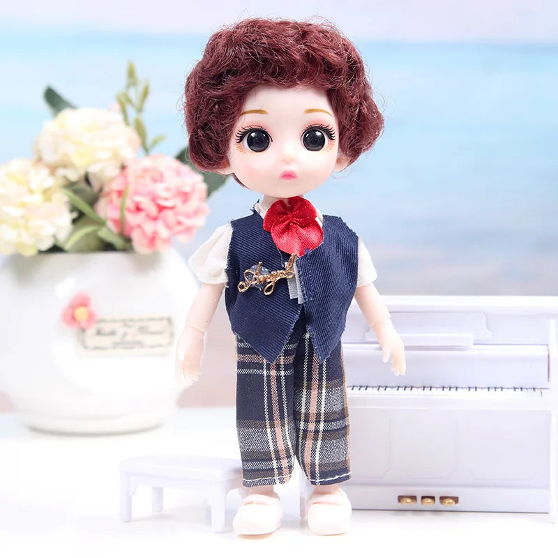 17cm Dolls 1/8 BJD Doll Princess Dress Up Boneca Children's 13 Joints Toys Dolls for Girls Dolls Multi-joint Kids Birthday Gifts
