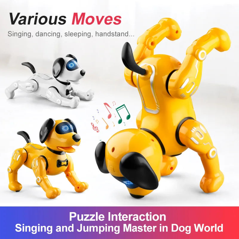 R19 Remote Control Robot Dog Toy Electronic Pets Programmable Robot Feeding interaction RC Robotic Stunt Puppy Children Toy
