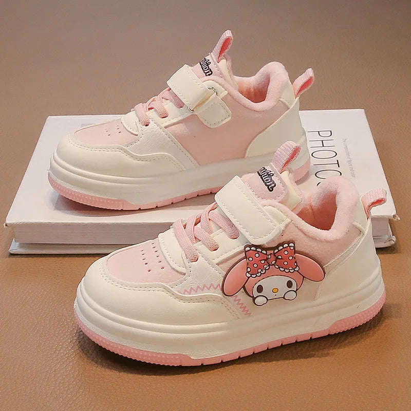 spring and autumn new non-slip children casual shoes fashion Girls Sanrio hello kitty velcro kuromi board shoes