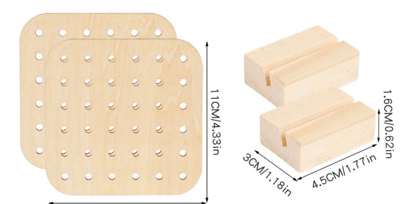 Wooden Montessori Teaching Aid Geometry Rope Threading Games Children's Early Education Thinking Training Board Educational Toys