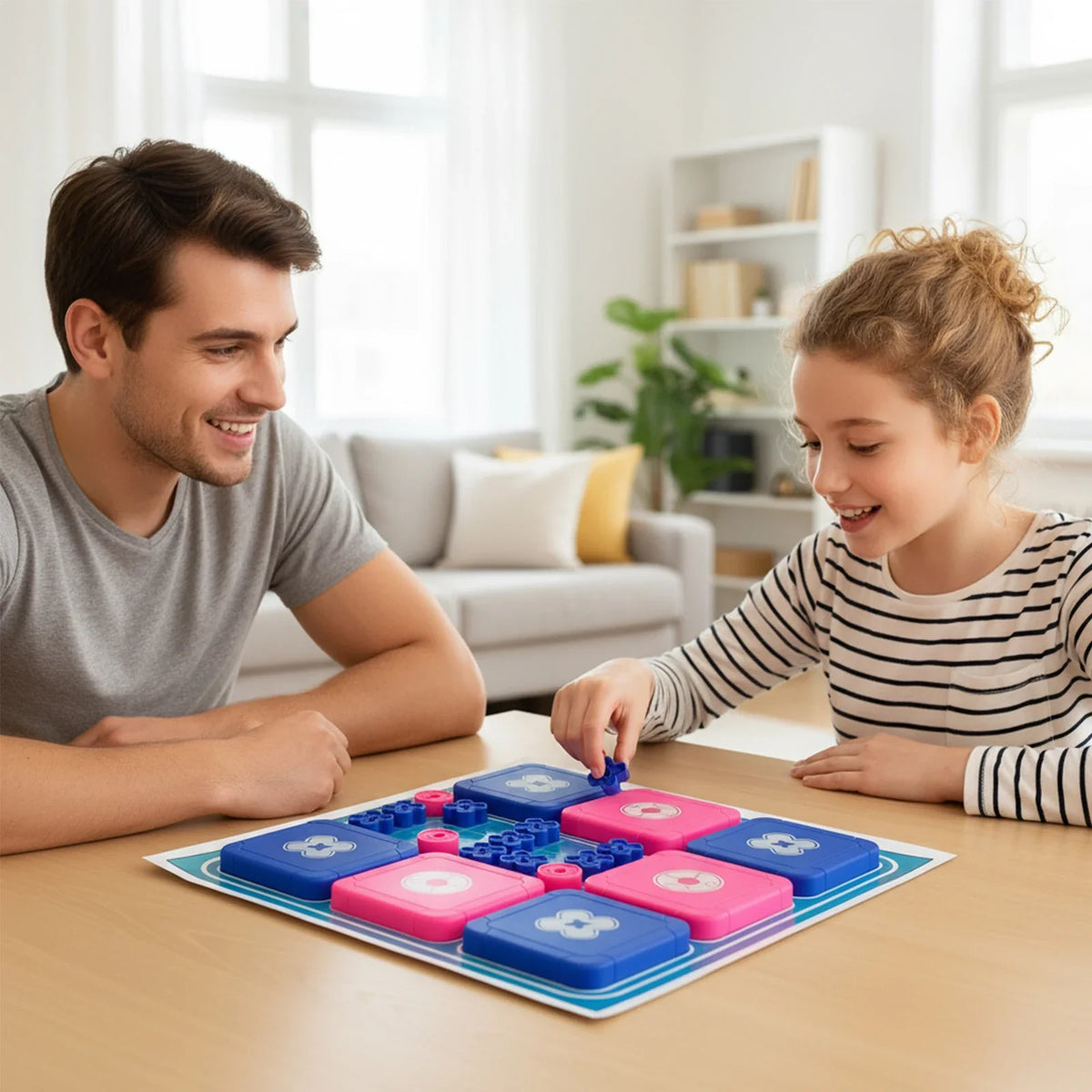 3-in-1 Tic Tac Toe Bolt Game Handheld Puzzle Set Travel-Friendly Great for Christmas Party Games Family Fun Game Night