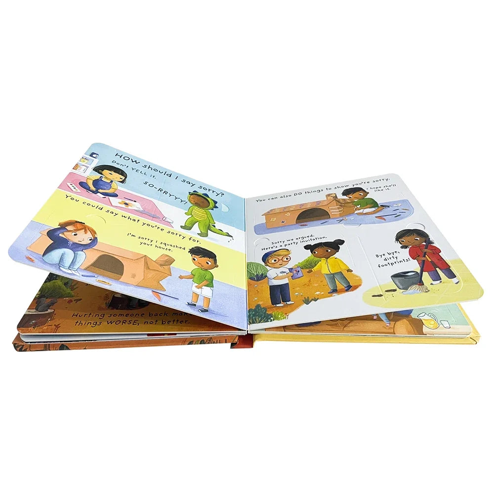 Usborne Lift The Flap Very First Questions & Answers Why Should I Say Sorry ? 3D Flap Picture Books for Kids Baby English Books