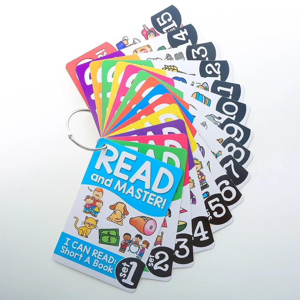 Early Learning 15set  Phonics Card Books Educational Language Toys Word Readings English Learning Gifts for Kids in Learning Education