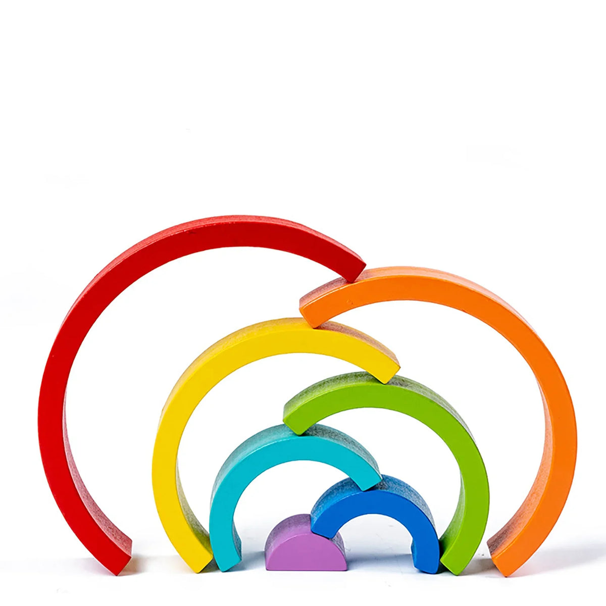 Wooden Rainbow Building Blocks for Children's Puzzle Assembly, Stacking Music Enlightenment, Color Cognition, Ornament Toys