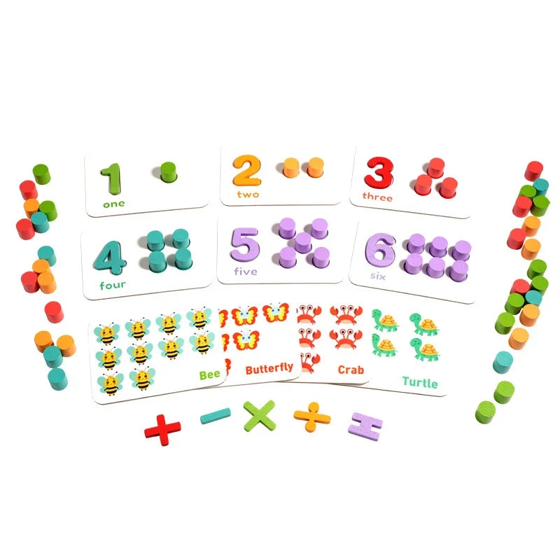 Montessori Wooden Math Toy Set – Number & Arithmetic Learning Game for Ages 2–6
