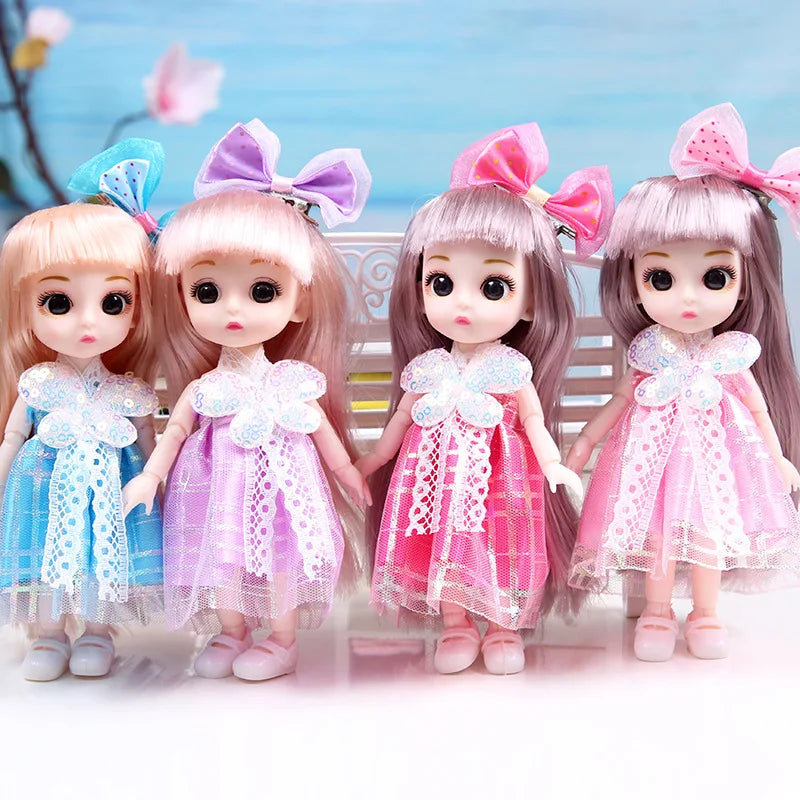17cm Dolls 1/8 BJD Doll Princess Dress Up Boneca Children's 13 Joints Toys Dolls for Girls Dolls Multi-joint Kids Birthday Gifts