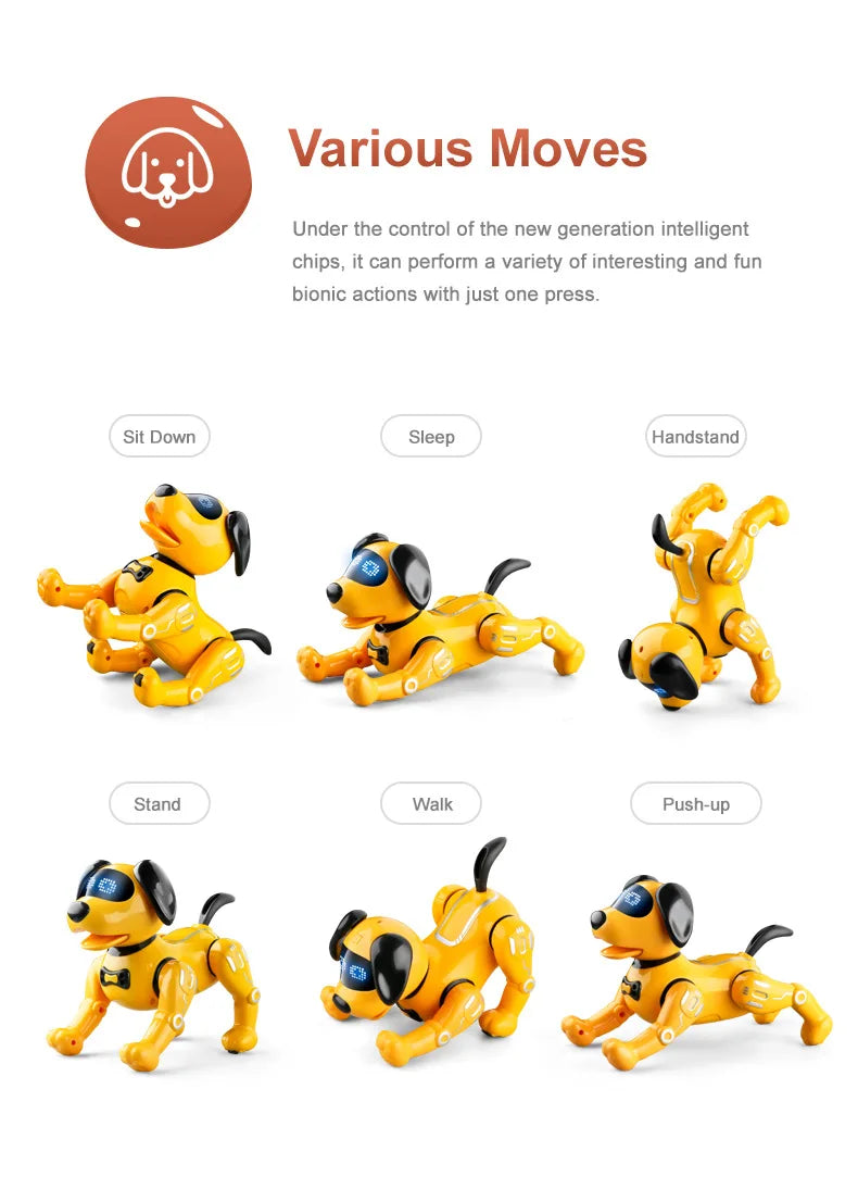 R19 Remote Control Robot Dog Toy Electronic Pets Programmable Robot Feeding interaction RC Robotic Stunt Puppy Children Toy