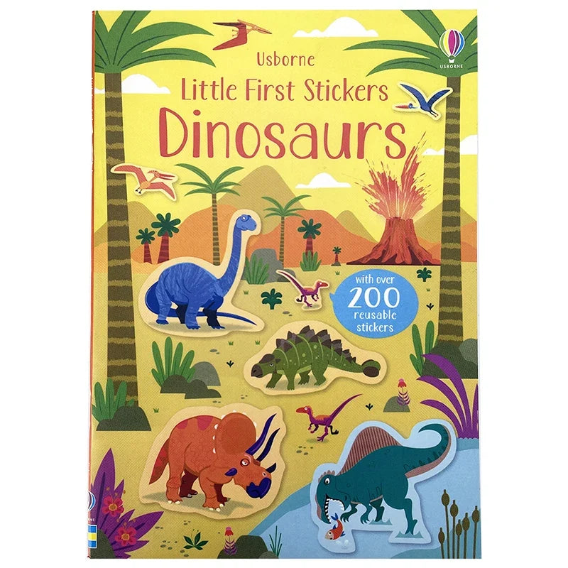 Toddler Reusable Sticker Travel/Animals Books Cartoon DIY Educational Preschool Cognition Learning Toys for Child Age 3-8 Gifts