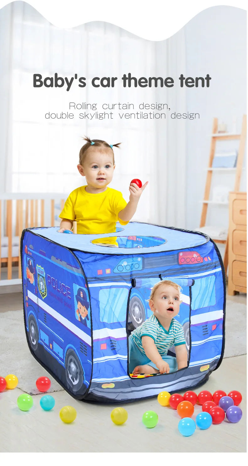 Game House Play Tents Bus Ocean Car Foldable Pop Up Toys Playhouse Children Toy Boy Girls Indoor House Ocean Balls Pool Toy Tent