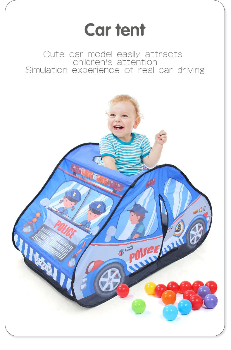 Game House Play Tents Bus Ocean Car Foldable Pop Up Toys Playhouse Children Toy Boy Girls Indoor House Ocean Balls Pool Toy Tent