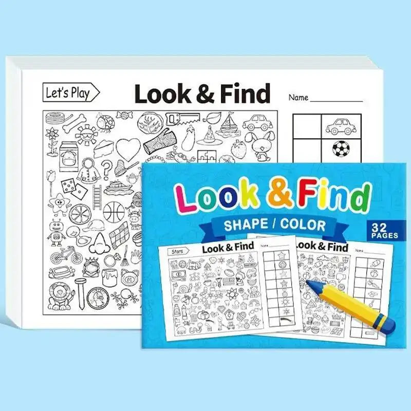 Kids Search for Items Game Fun Coloring Book Enhance Visual Perception Workbook Focus and Attention Handwriting Exercise Book