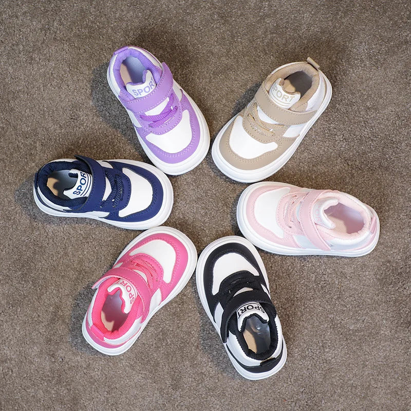Fashion Kids Sneakers Spring Autumn High Top Breathable Casual Shoes Girls Non-slip Board Shoes Boys Outdoors Basketball Shoes