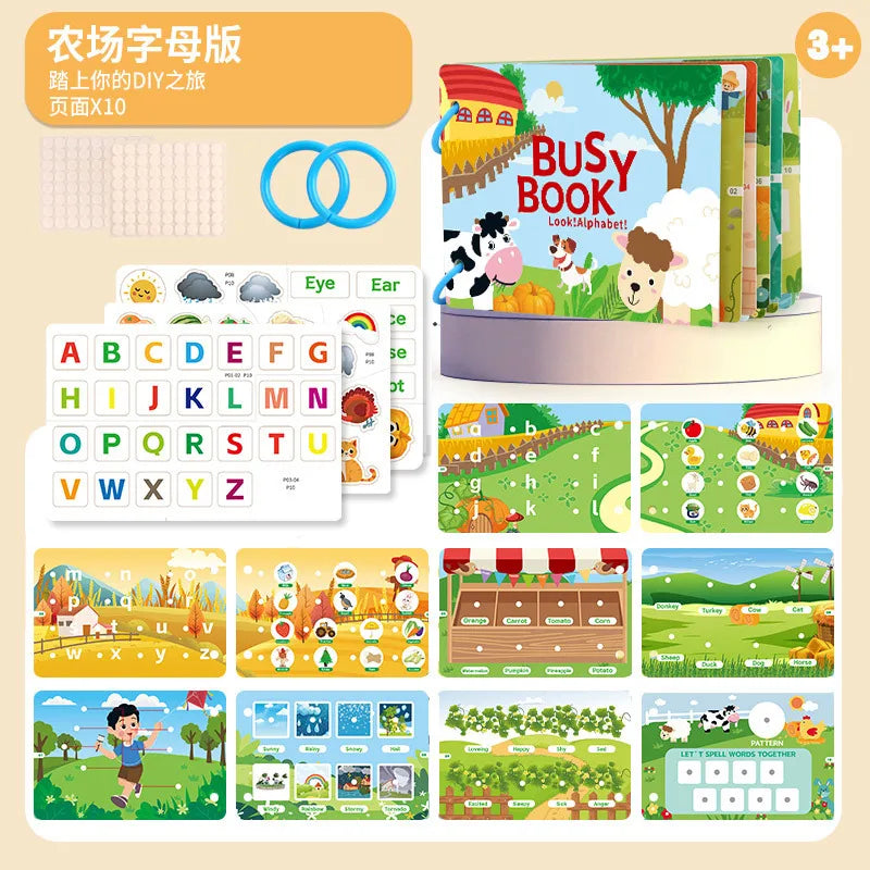 Montessori Baby Quiet Book – My First Learning Activity Book for Toddlers