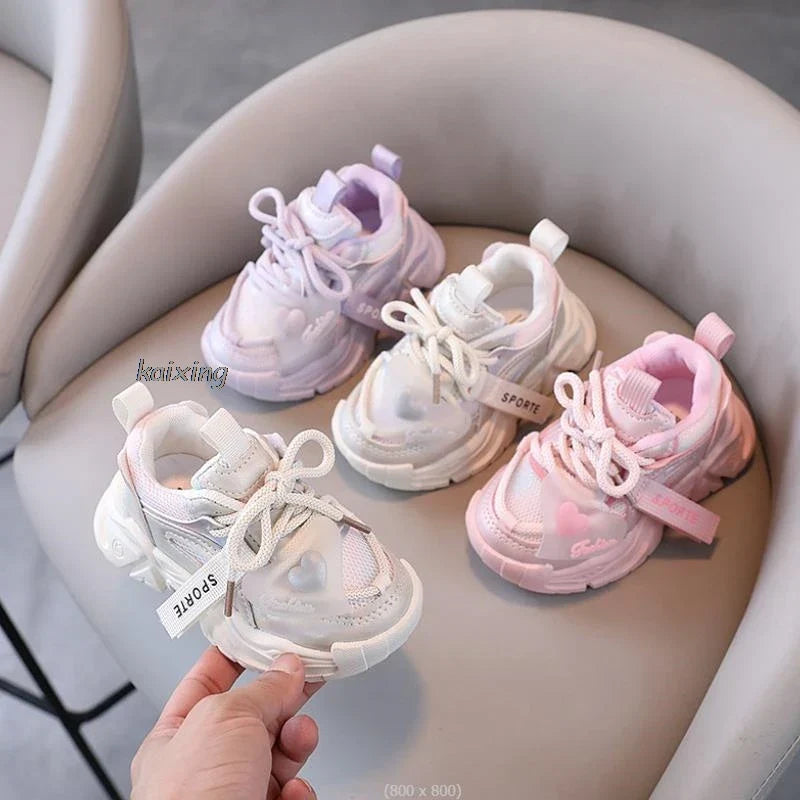 Girls Sports Shoes New Autumn Children Love Shoes Boys Non-slip Running Shoes Spring Kids Sneakers Casual Shoe 1 To 12 Years Old