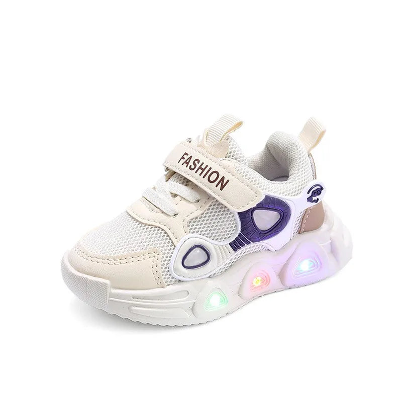 Gril Sneakers Spring New Light Up Kids Sneakers1-6y Boy Running Shoe Breathable Mesh Kid Shoes Designer Shoe Zapatillas De Mujer