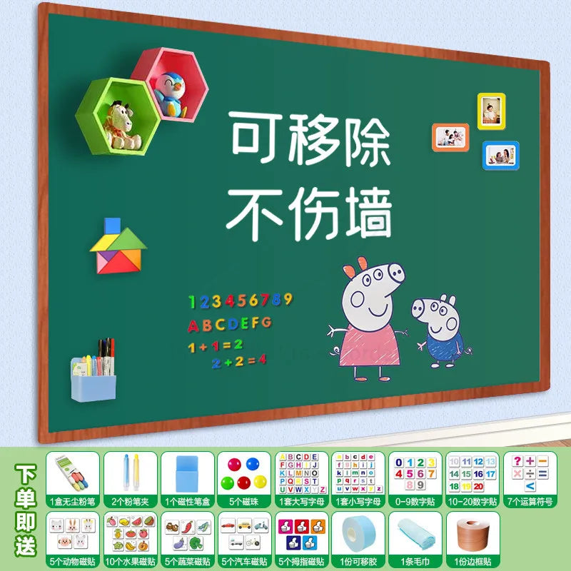 Magnetic Removable Soft Whiteboard Sticker - Erasable Kids Doodle Board for Office Home, No Wall Damage