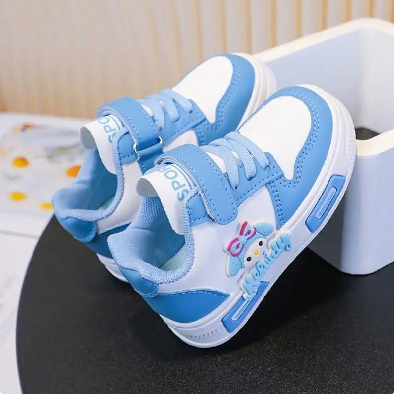 Sanrio Children's My Melody Girls Sneakers New Fashion Cartoon Casual Shoes Anime Soft Sole Sports Shoes Kawaii Board Shoes