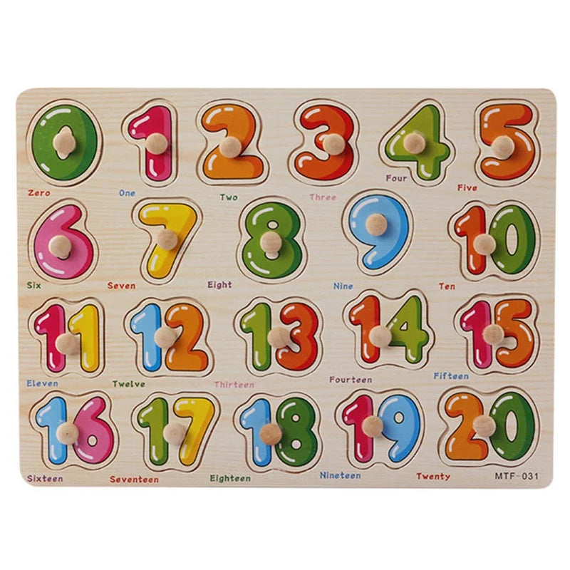 Baby Toys Montessori Wooden Puzzles Children Toys Hand Grab Board Animals Cognition Educational Learning Toys For Kids 1-3 Years