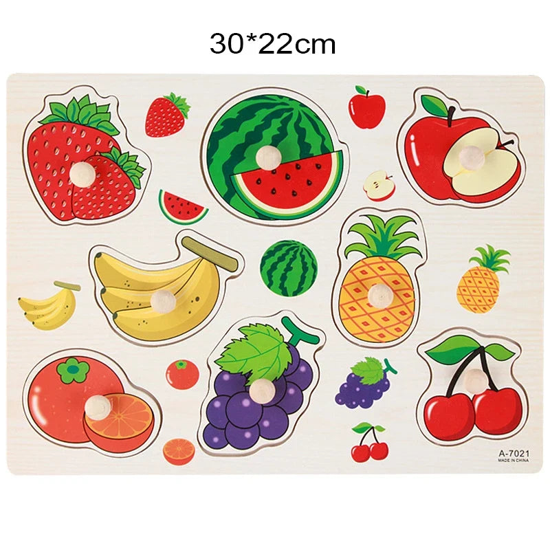 Montessori Toy Wooden Building Block Early Learning Educational Toy Color Shape Match Kids Puzzle Toys For Children Boys Girls