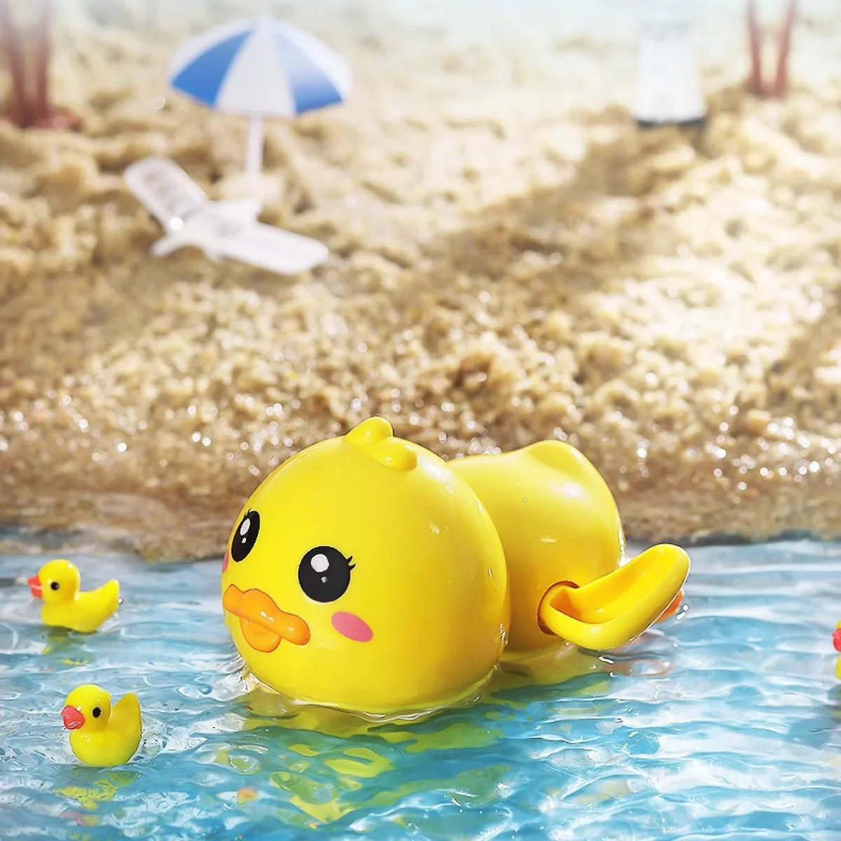 Summer Baby Water Gun Spray Toys Cute Little Yellow Duck Swimming Turtle Whale Pool Beach Classic Clockwork Water Toys