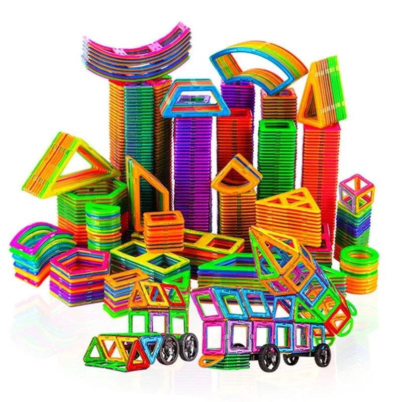 Magnet Building Tiles Magnetic Blocks Construction Set DIY Montessori Educational Toy Gifts for Preschool Boys Girls Toddlers